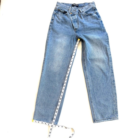 THE KRIPT GAVIN Y2K ASYMETRICAL BUTTON-FLY SLOUCHY LIGHT WASH SKATER JEANS SzS/4 - Picture 12 of 14